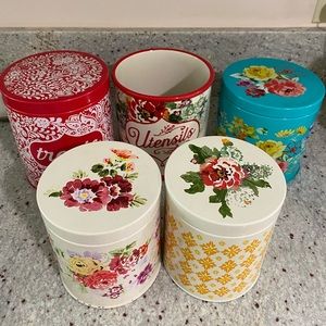 Pioneer Woman Canisters & Utensil Holder